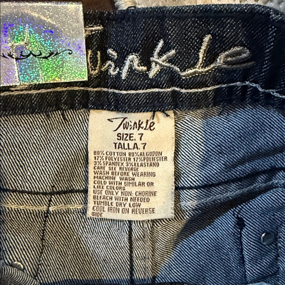 Black Blue Jean's with Rhinestone size 7 - Picture 8 of 9